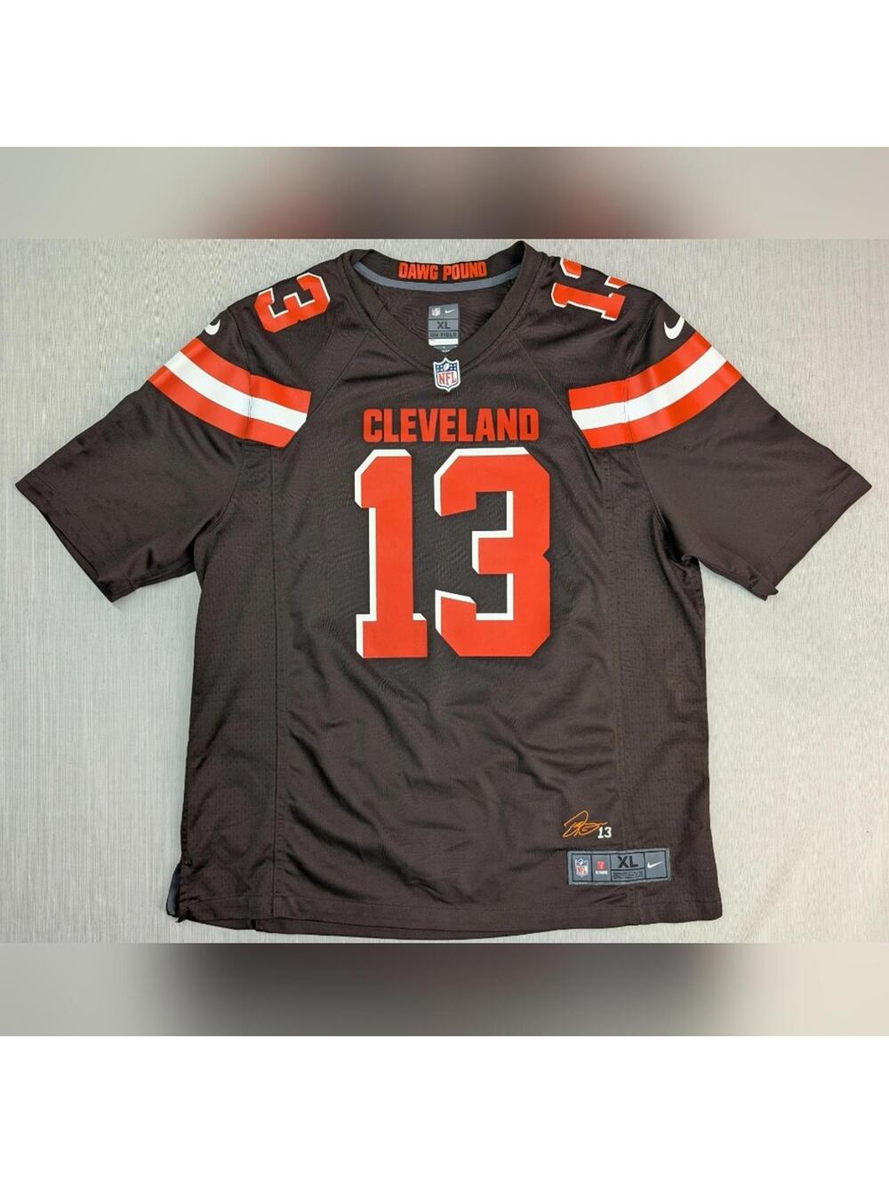 Nike NFL Cleveland Browns Odell Beckham Jr #13 Of Field Jersey XL Brown